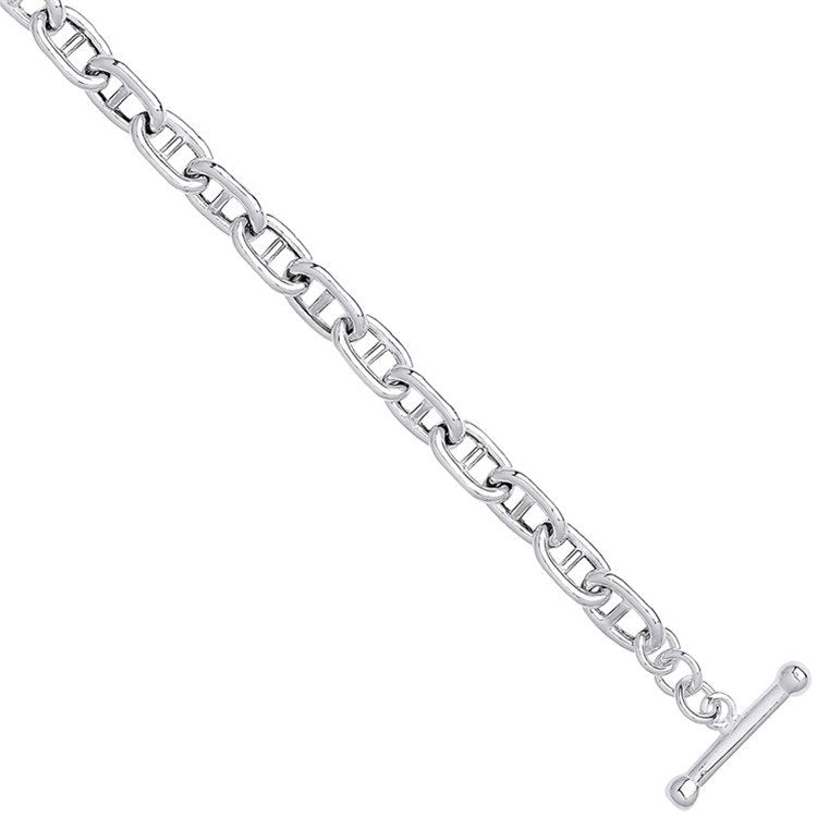 Silver 6mm Anchor Chain T-Bar Ladies Bracelet - Fine Bracelet - Certified Authentic – Luxury Jewellery by Imperial Tim